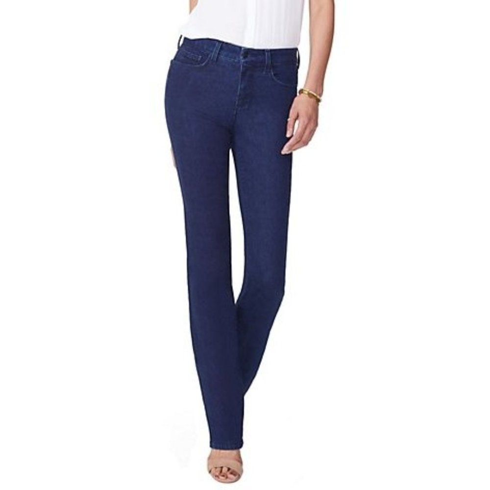 NYDJ Marilyn Straight Leg Jeans Dark Blue Size 12